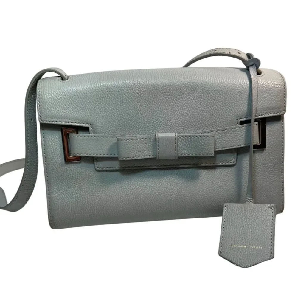 Samantha Thavasa Powder Blue Hand Bag with Sweet Bow